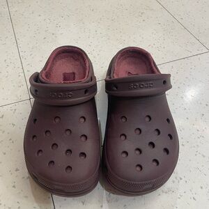 Platform CROCS - Deep Burgundy with lining, 6